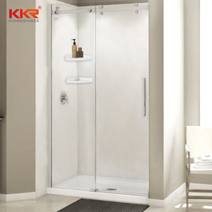 KKR de baño de Hotel paredes de piedra ducha envolvente gris blanco ducha de mármol panel de pared - Product Image 1