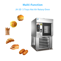 Horno de Convección Rotatorio a Gas JH 5R de 5 Niveles, Cuerpo de Acero Inoxidable, Cocción Uniforme, para Panadería de Supermercado