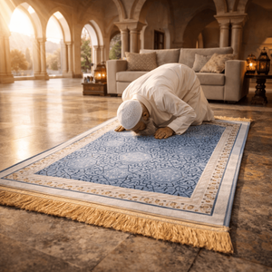 Tapis de prière musulman en flanelle douce et épaisse avec base antidérapante, pliable et durable, parfait <span class=keywords><strong>pour</strong></span> <span class=keywords><strong>les</strong></span> prières quotidiennes - Product Image 5