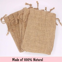 Vente en gros de sacs en toile de jute écologiques durables pour petits cadeaux, avec cordon de serrage, impression de logo personnalisée en sérigraphie