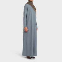 Vêtements islamiques Dubaï Femmes Eid Abaya à ouverture frontale Robe maxi musulmane Manches longues Dubaï Abaya de luxe Vêtements