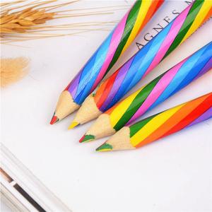Jumbo Multi Coloured <span class=keywords><strong>Pencil</strong></span> Holz Mischfarbe Magic <span class=keywords><strong>Pencil</strong></span> für Kinder <span class=keywords><strong>Rainbow</strong></span> Art Supplier <span class=keywords><strong>Pencil</strong></span> Kit Set Zeichnung School Painting - Product Image 1