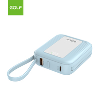 Chargeur Mobile au Lithium Portable LCD numérique en gros bloc d'alimentation personnalisé charge rapide PD 20W batterie externe 10000mAh avec câble
