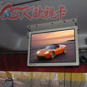 OSK QZ-2151 21.5 polegada Flip Down HD LCD bus Monitor AV/HD-MI Entrada 12V 24V Telhado Do Carro LCD Tela de Vídeo