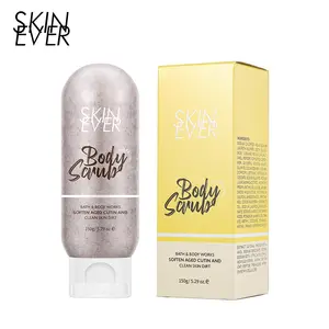 SKIN EVER cangkang kenari kelapa 150g, Krim Mandi garam laut pembersih kulit penghalus pengelupasan tubuh mewah