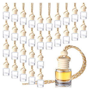 8ml verre parfum aromathérapie pendentif bouteille <span class=keywords><strong>vide</strong></span> voiture suspendu désodorisant avec <span class=keywords><strong>bouchon</strong></span> à vis emballé dans un carton - Product Image 2