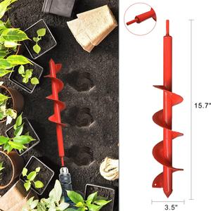 Tarière à bulbes de fleurs en spirale en acier pour la plantation de trous de forage Ensemble de forets à tarière durables - Product Image 6