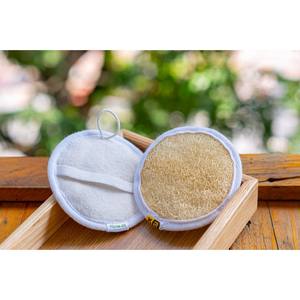 Esponja de Masaje Loofah KB Eco Life, Segura para la Piel, Fabricada en Vietnam, Gran Venta 2025, Limpia las Células Muertas de la Piel, Forma Redonda - Product Image 5
