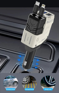 Chargeur de Voiture Rétractable USB-C 4-en-1 Rapide Compatible iPhone 17 16 15 - Product Image 5