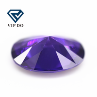 Pierres précieuses synthétiques en zircon cubique violet/violet foncé, grade 5A, 2x3mm-15x20mm