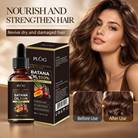 Minyak Rambut Alami PLOG Batana 30ml Minyak Batana Mentah Cold Pressed Menutrisi & Memperkuat Rambut Mengembalikan Kilau OEM ODM