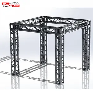 Truss de techo de escenario, truss de tienda de fiesta para colgar pantalla Led, andamio tubular, truss de fondo de boda