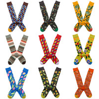Chaussettes hautes pour femmes, hauteur genoux, confortable, motif floral, à rayures, accessoire de styliste, vente en gros,