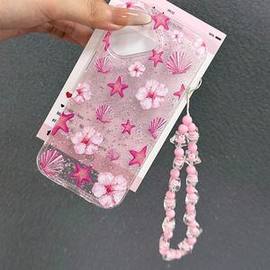 Nouvelle <span class=keywords><strong>coque</strong></span> de téléphone rose à motifs pour iPhone 16 18 Pro Max 13 12 17, <span class=keywords><strong>coque</strong></span> transparente en cristal avec paillettes, <span class=keywords><strong>coque</strong></span> arrière pour téléphone portable - Product Image 5
