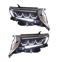 Nouvel ensemble de phares avant 12V à trois lentilles Full LED avec feux de jour pour Toyota Prado