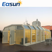 Grande serre chinoise moderne toutes saisons salle de soleil serre Villa préfabriquée en aluminium double trempé verre Low-E haute lumière