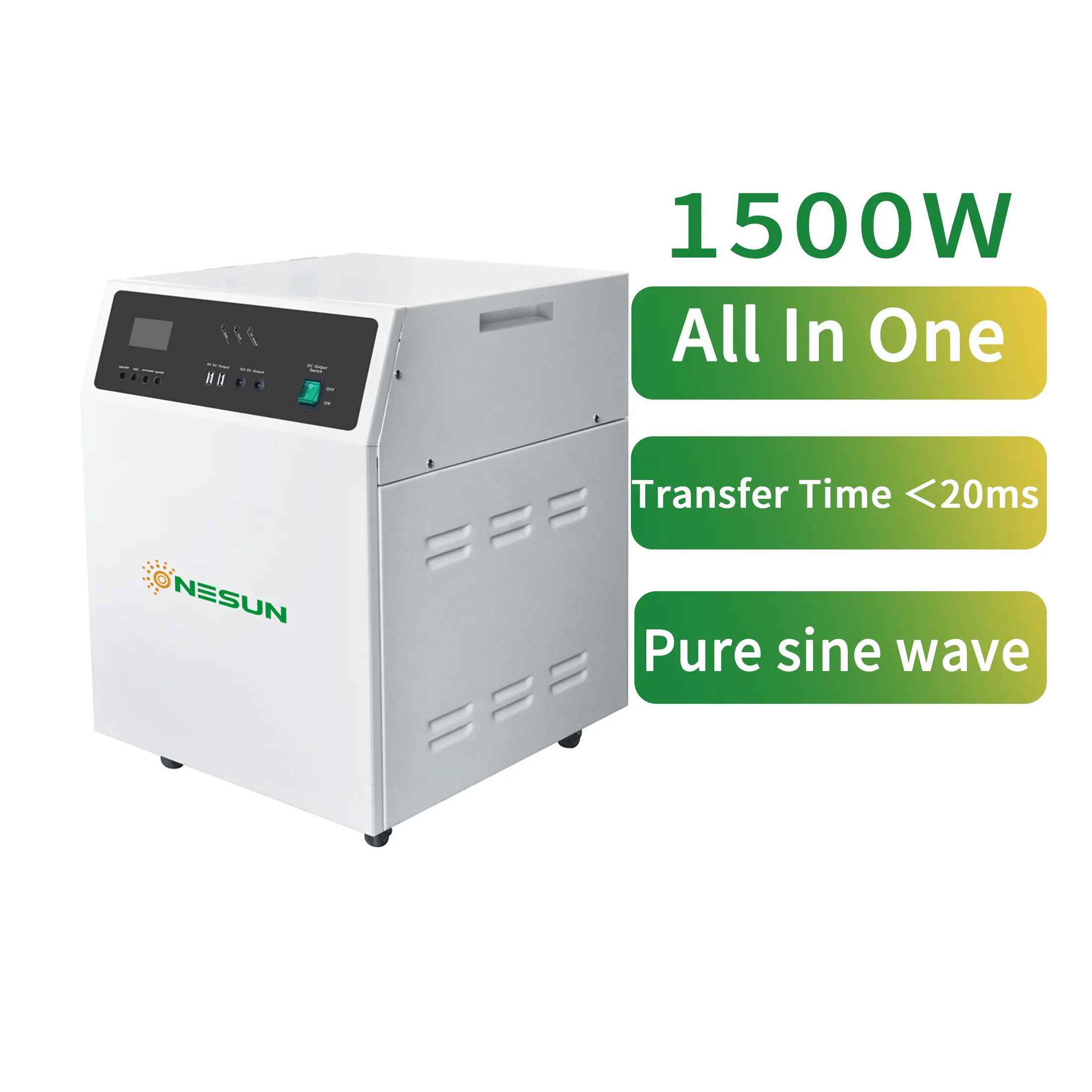 ONESUN Low Power 1500W Gel Cell All In One Home Energy Storage System per Living Power Utility