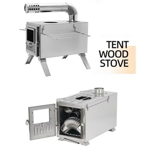 Estufa de Leña Plegable Portátil de Acero Inoxidable de Alta Calidad para Cocina al Aire Libre, Estufa de Leña para Calefacción, para Campamentos y Picnics - Product Image 4