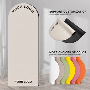 Sansd Color Beige nudo PU Travel Eco Friendly Logo personalizzato arco di forma ovale 5mm Duraple allenamento antiscivolo in gomma Pu tappetino Yoga - Product Image 1