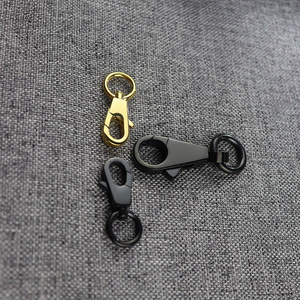 Llavero de mosquetón redondo de acero inoxidable de 4.7x1.5cm para bolsos y ropa, gancho de metal resistente. - Product Image 3