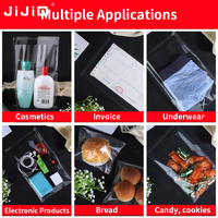Sacs en polypropylène transparents personnalisés JIJID avec fermeture adhésive, tailles assorties, sacs autocollants transparents pour la vente au détail, les aliments et l'artisanat
