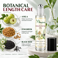 Minyak Rambut Roll-on Length Ritual, Minyak Perawatan Rambut Fenugreek Black Seed Amla, Memperkuat, Menutrisi, Melindungi Rambut, OEM Private Label