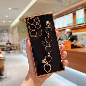 Custodia per telefono con bracciale Love Heart per Samsung Galaxy S22 Ultra S21 Plus <span class=keywords><strong>S20</strong></span> <span class=keywords><strong>FE</strong></span> A52 A53 A13 A12 5G <span class=keywords><strong>Cover</strong></span> posteriore in <span class=keywords><strong>Silicone</strong></span> morbido - Product Image 6