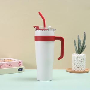 Vaso Térmico de Viaje para Auto, con Asa, Tapa y Pajita, Antideslizante, 40oz, Diseño Personalizado OEM ODM - Product Image 1