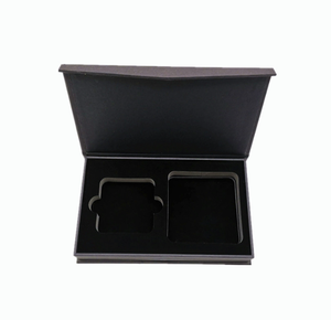 XINYUAN BGE-01 Handmade High-End Recyclable Pulp Slotted <b>Square</b> Box with Magnetic Closure Ribbon Handle Customizable - Product Image 1