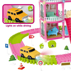 Jinying 412 PCS DIY Mini Princess Castle Villa <b>Girls</b> Pretend Play Toy Assembly Building Block Track <b>Set</b> for Kids Birthday <b>Gift</b> - Product Image 3