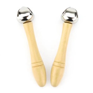 Juguete musical de percusión de madera al por mayor: instrumento de sonajero con campana individual para enseñanza artesanal - Product Image 1
