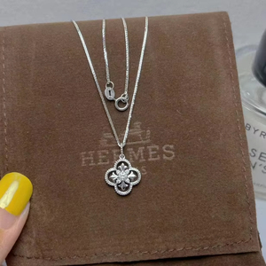 Joyería de oro real 18k con certificado collar de trébol de cuatro hojas joyería de marca de lujo diseño de joyería personalizada OEM ODM al por mayor - Product Image 3