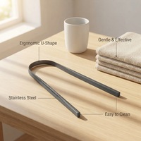 Kit d'hygiène buccale de haute qualité avec gratte-langue en forme de U, gratte-langues noirs