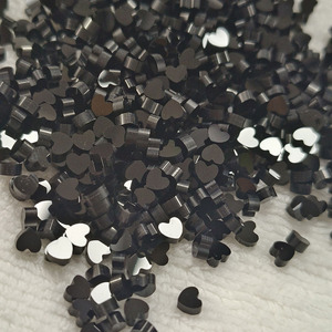 Piedra preciosa de ágata negra natural en forma de corazón, ónix negro, cuentas sueltas de 6x2 mm para la fabricación de collares y colgantes. - Product Image 2