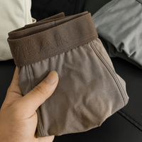 FF3552 Caleçons Boxers Homme Personnalisés en Coton Extensible Doux Respirants, Short Boxer Coton Taille Moyenne Sous-Vêtements Homme