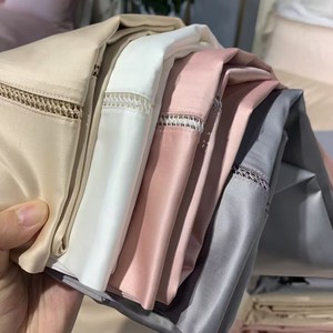 Juego de Ropa de Cama de Algodón Egipcio para Hotel, 200 Hilos, Blanco, Cuatro Piezas, Color Sólido, Transpirable, Suave, Agradable para la Piel, Absorbe la Humedad - Product Image 2