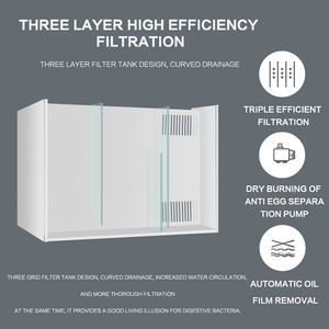 Superwitte Achterfilter Rechte Cilinder Uitlaat Op Maat Geaccepteerd Bureaublad <span class=keywords><strong>Aquarium</strong></span> Zee En Zoet Water Geïntegreerd <span class=keywords><strong>Aquarium</strong></span> - Product Image 3