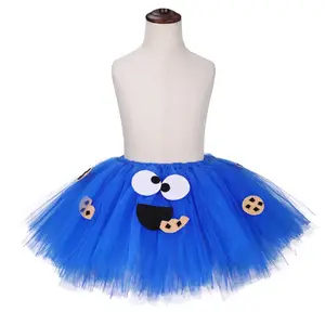 Dessin animé pour enfants Cookie Monster Cosplay gaze robe Tutu robe mignonne robe gonflée