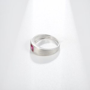 Bleibende synthetische Rubin Edelstein Mode <span class=keywords><strong>Tredy</strong></span> Fingerring Sterling Silber Schmuck Verlobung sring für Männer - Product Image 3