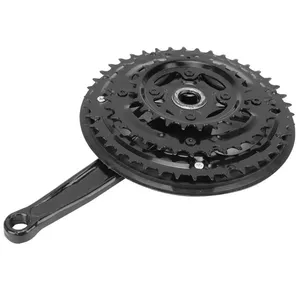 Bike Crank Chainwheel 24-34-42T 170mm MTB Crankset Sprocket With Chains Cover For 21/24/27 Variable Speed Mountain Road Bicycle