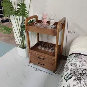 2026 Sober Durable Beauty Salon Furniture Solid Wood Beauty Tool <b>Cart</b> With Double <b>Drawers</b> - Product Image 1