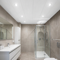 Panneau de plafond en PVC imperméable pour salle de bain, installation facile, décoration de chambre à coucher, panneau de plafond en PVC blanc
