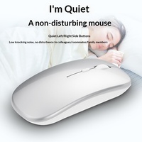 Ratón Inalámbrico Recargable, Ratón de Computadora Silencioso con Iluminación para Laptop y PC, Disponible como Artículo Individual