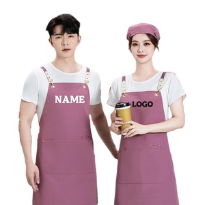 ผ้ากันเปื้อนผ้าใบกันน้ำมันสามารถเช็ดมือทำอาหารสำหรับผู้ใหญ่ทุกเพศพร้อมกระเป๋าเครื่องมือแฟชั่นกาแฟ - Product Image 1