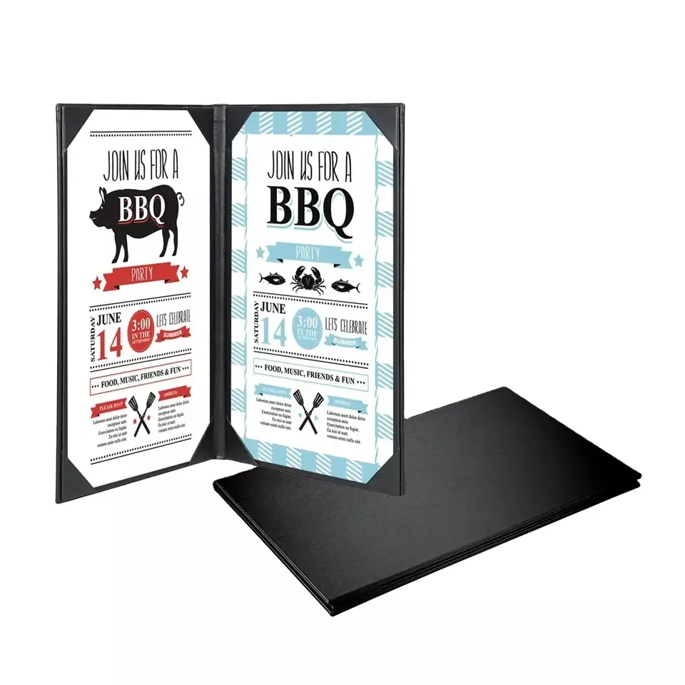 Capas de menu de restaurante de boa qualidade para produtos de couro com preço barato no atacado