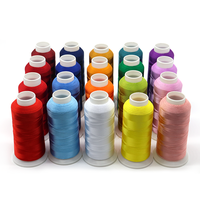 Pabrik Hongqiao Grosir Benang Bordir Polyester Filamen 120d/2 Tex 100g, Tahan Lama, Ramah Lingkungan, dan Berwarna Mercerized