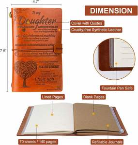 To My SON From Mom or Dad 140 Pages Thermal Binding A5 Hardcover Leather Writing <b>Journal</b> Notebooks Boy's Gift - Product Image 4