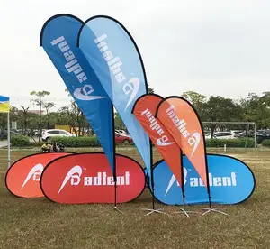 Bendera iklan tetesan air mata bulu terbang harga rendah bendera spanduk bendera pantai