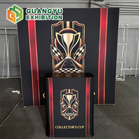 Boîte à lumière LED portable grand format pour salons professionnels, affichage autoportant rétroéclairé en tissu par sublimation pour expositions