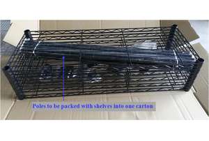 Estantería Metálica de <span class=keywords><strong>5</strong></span> Niveles para Trabajo Ligero, 36 x 14 x 68 Pulgadas, Estantería de Malla Metálica, Soportes y Estantes de Almacenamiento al por Mayor - Product Image 6